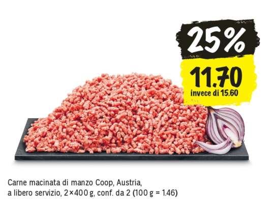 Carne macinata di manzo Coop, Austria