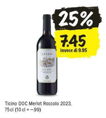 Ticino DOC Merlot Roccolo 2023