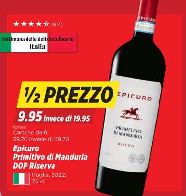 Epicuro Primitivo di Manduria DOP Riserva