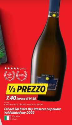 Col del Sol Extra Dry Prosecco Superiore Valdobbiadene DOCG