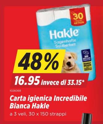 Carta igienica Incredibile Bianca Hakle