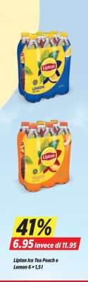 Lipton Ice Tea Peach e Lemon 6 x 1,5l