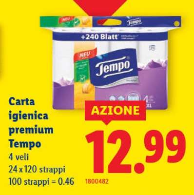 Carta igienica premium Tempo