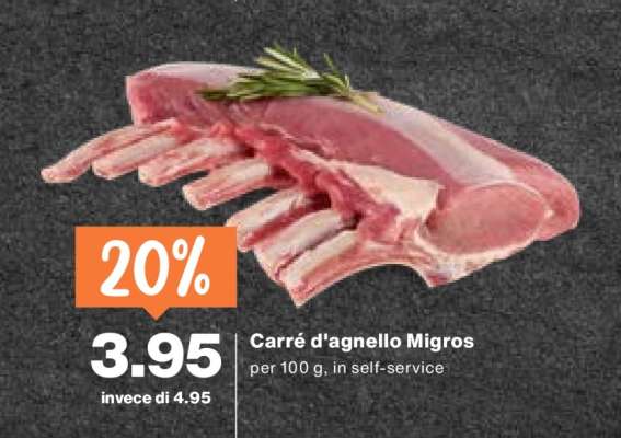 Carré d'agnello Migros