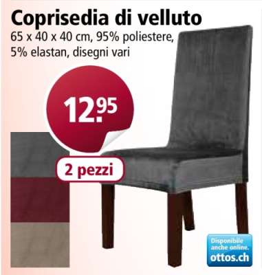 Coprisedia di velluto