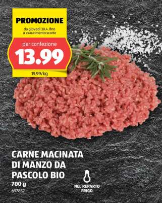 CARNE MACINATA DI MANZO DA PASCOLO BIO