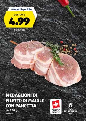 MEDAGLIONI DI FILETTO DI MAIALE CON PANCETTA