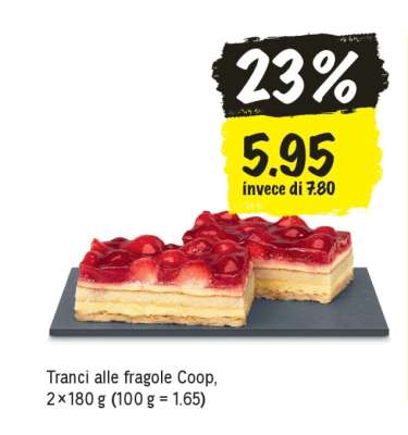 Tranci alle fragole Coop