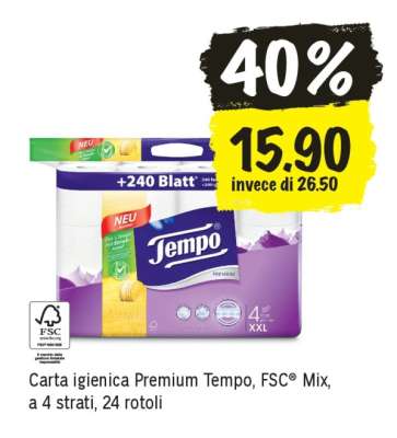 Carta igienica premium Tempo
