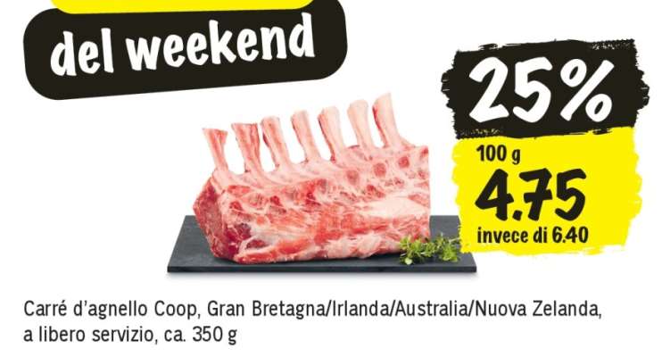 Carré d'agnello Coop