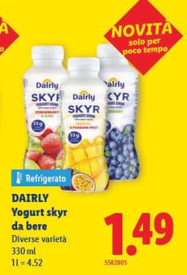 DAIRLY Yogurt skyr da bere