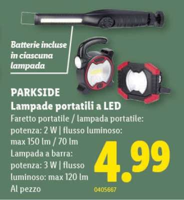 PARKSIDE Lampade portatili a LED