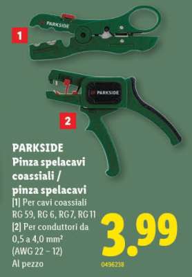 PARKSIDE Pinza spelacavi coassiali / pinza spelacavi