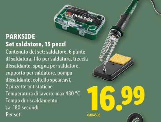 PARKSIDE Set saldatore, 15 pezzi