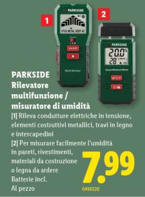 PARKSIDE Rilevatore multifunzione / misuratore di umidità