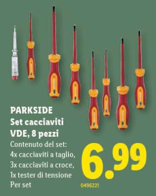 PARKSIDE Set cacciaviti VDE, 8 pezzi