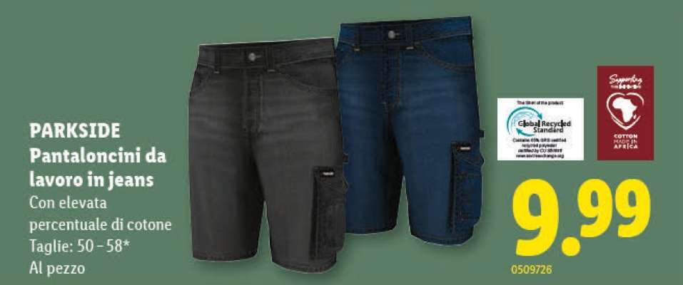 PARKSIDE Pantaloncini da lavoro in jeans