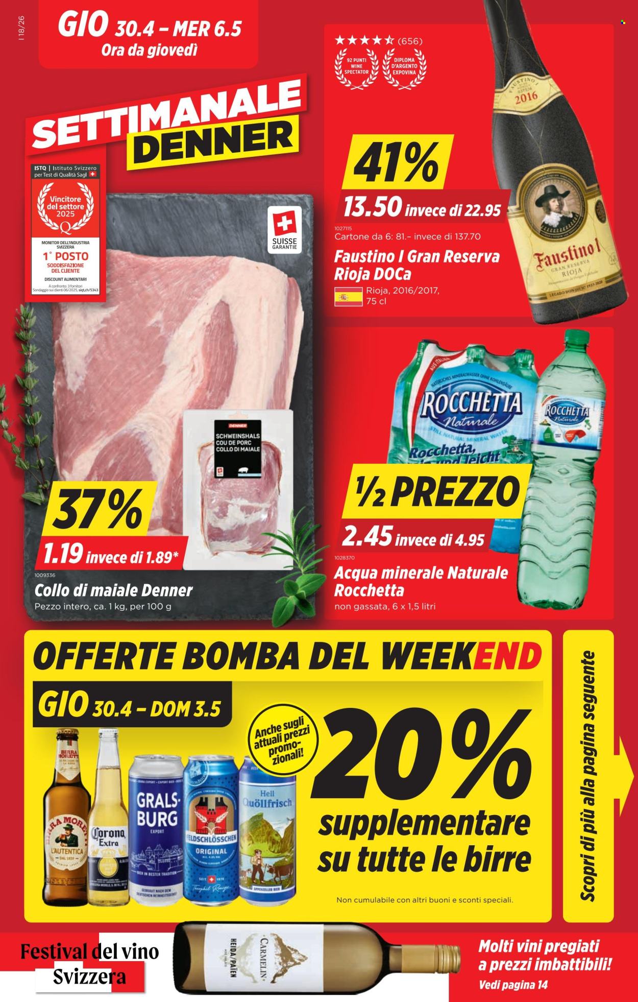 Volantino Denner - 30.4.2026 - 6.5.2026. Pagina 1. Pagina 1