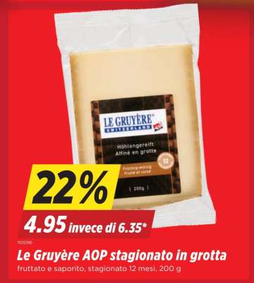 Le Gruyère AOP stagionato in grotta