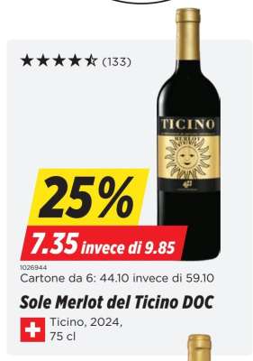 Sole Merlot del Ticino DOC