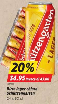 Birra lager chiara Schützengarten