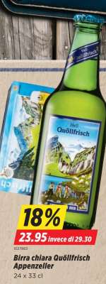 Birra chiara Quöllfrisch Appenzeller