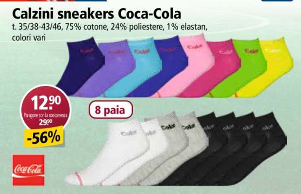Calzini sneakers Coca-Cola