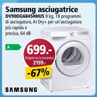 Samsung asciugatrice