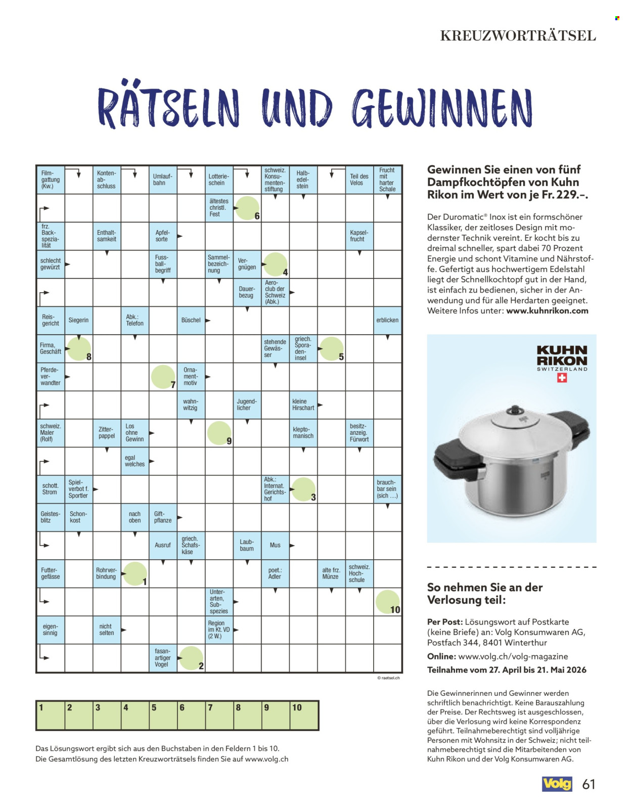 Volantino Volg - 1.5.2026 - 31.5.2026. Pagina 61. Pagina 61