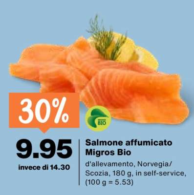 Salmone affumicato Migros Bio