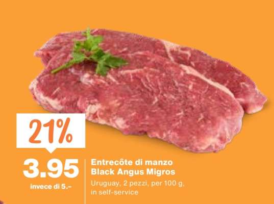 Entrecôte di manzo Black Angus Migros