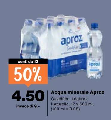 Acqua minerale Aproz
