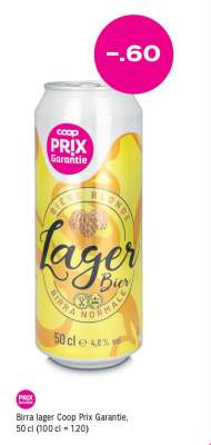 Birra lager Coop Prix Garantie