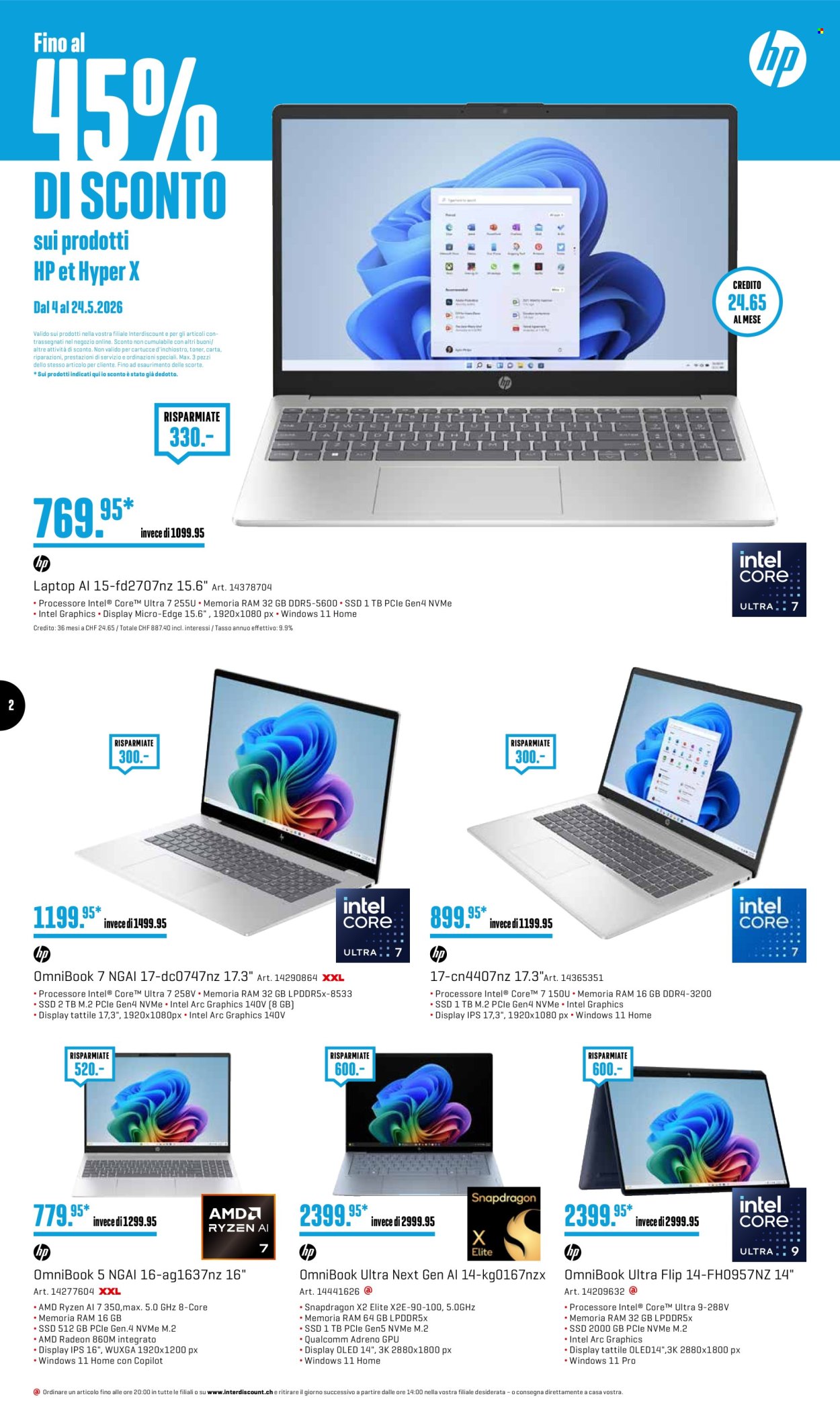 Volantino Interdiscount - 4.5.2026 - 24.5.2026. Pagina 2. Pagina 2