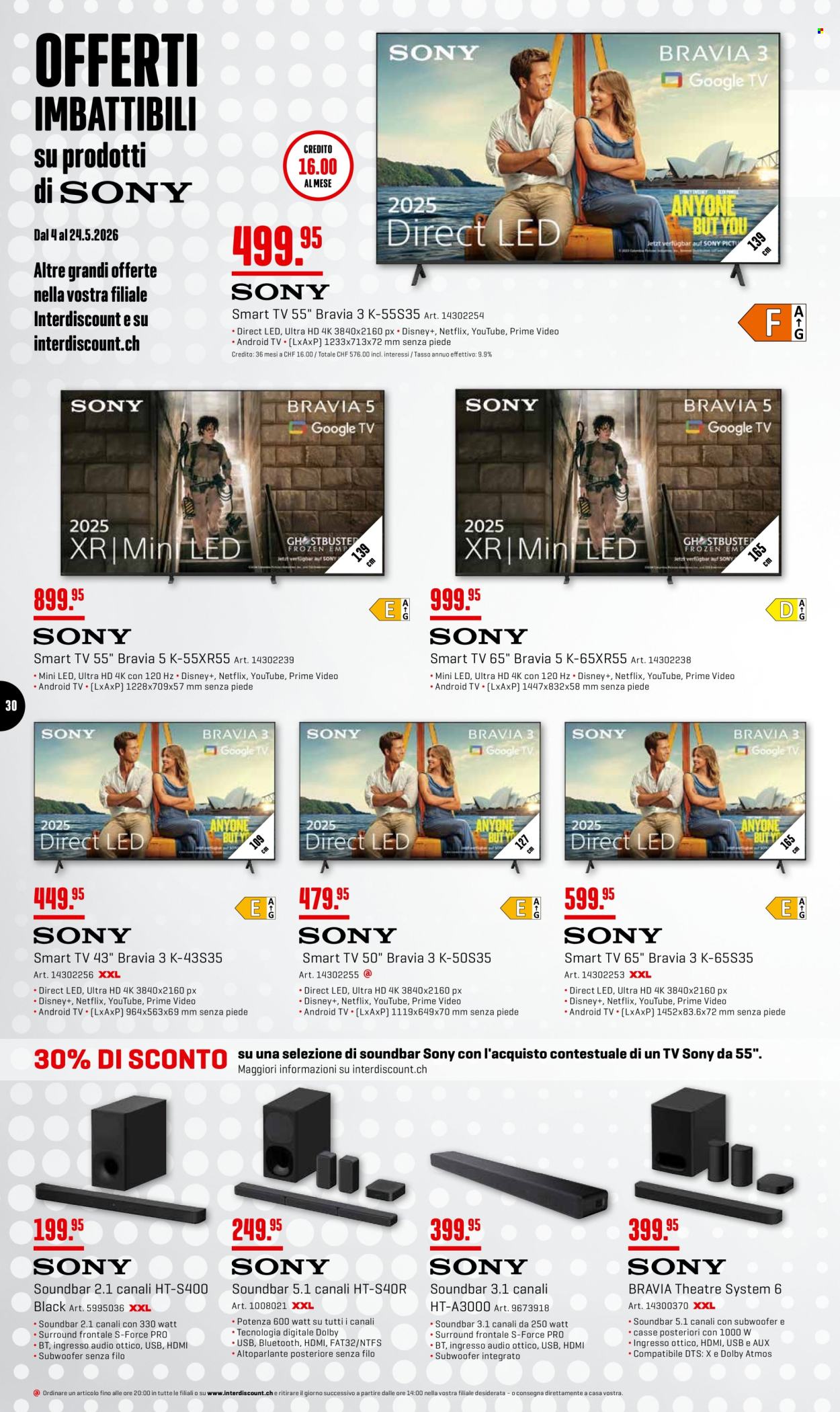 Volantino Interdiscount - 4.5.2026 - 24.5.2026. Pagina 30. Pagina 30