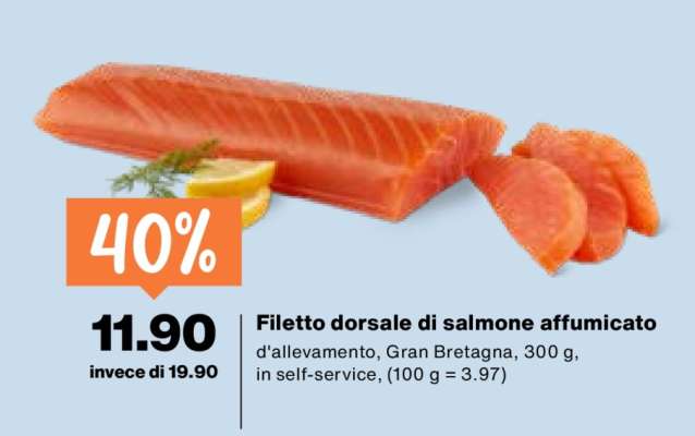 Filetto dorsale di salmone affumicato