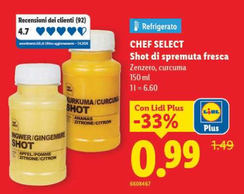 CHEF SELECT Shot di spremuta fresca