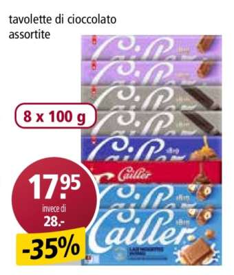 tavolette di cioccolato assortite