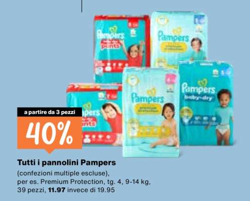 Tutti i pannolini Pampers