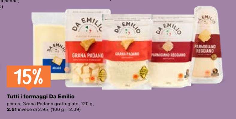 Tutti i formaggi Da Emilio