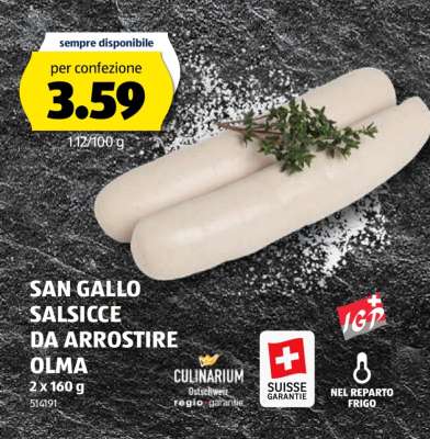 SAN GALLO SALSICCÉ DA ARROSTIRE OLMA