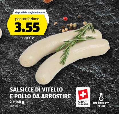 SALSICCE DI VITELLO E POLLO DA ARROSTIRE