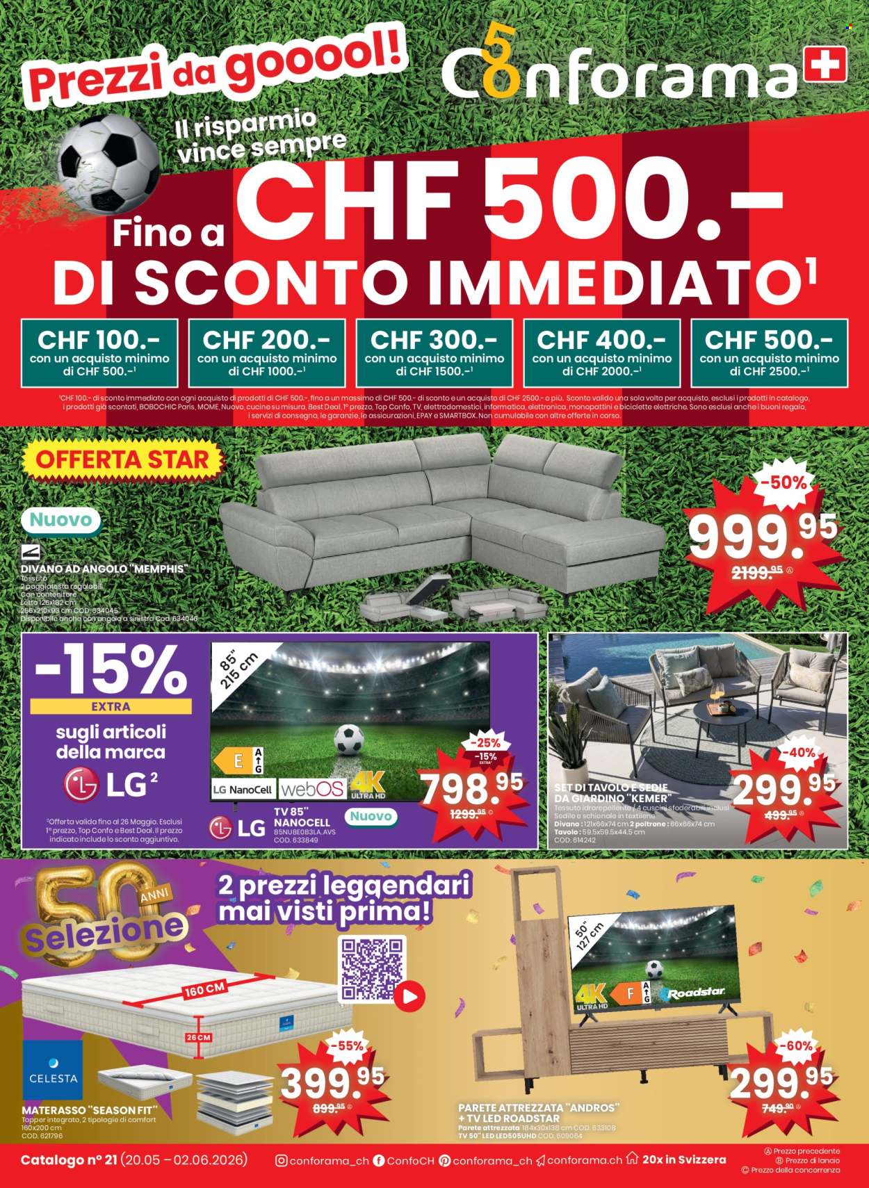 Volantino Conforama - 13.5.2026 - 2.6.2026. Pagina 1. Pagina 1