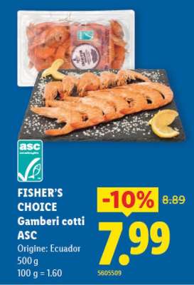 FISHER’S CHOICE Gamberi cotti ASC