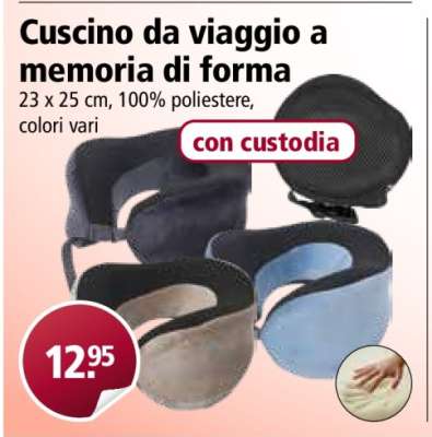 Cuscino da viaggio a memoria di forma