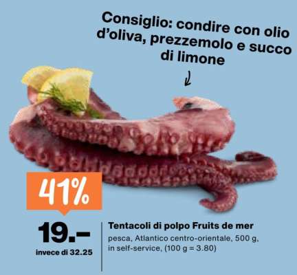 Tentacoli di polpo Fruits de mer