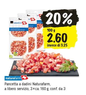 Pancetta a dadini Naturafarm