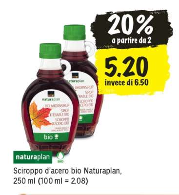 Sciroppo d’acero bio Naturaplan