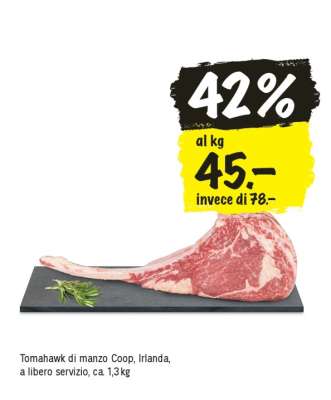 Tomahawk di manzo Coop