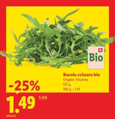 Rucola svizzera bio